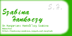 szabina hankoczy business card